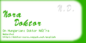 nora doktor business card